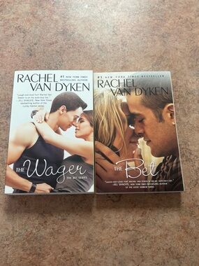 Rachel Van Dyken Paperback Romance Set - the bet - the wager